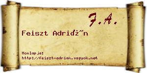 Feiszt Adrián névjegykártya